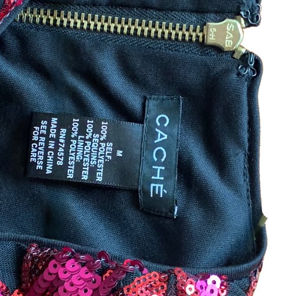 Cache Women's Sequin Cocktail Dress - Picture 2 of 8